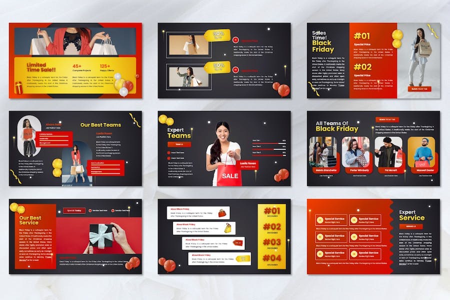 黑五促销购物节营销活动方案PPT模板 - 顶尖PPT
