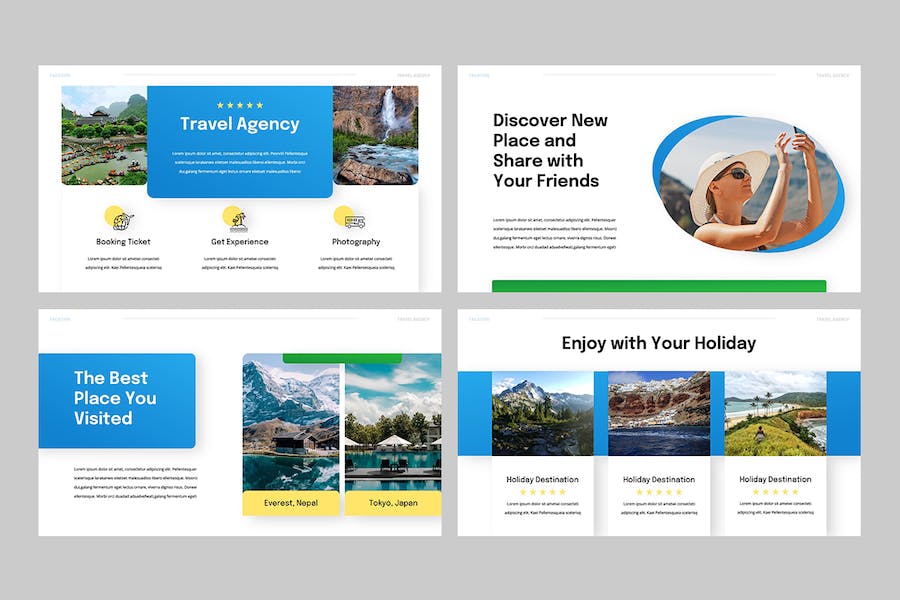 旅行派系主题特色旅游推介Keynote模板 - 顶尖PPT