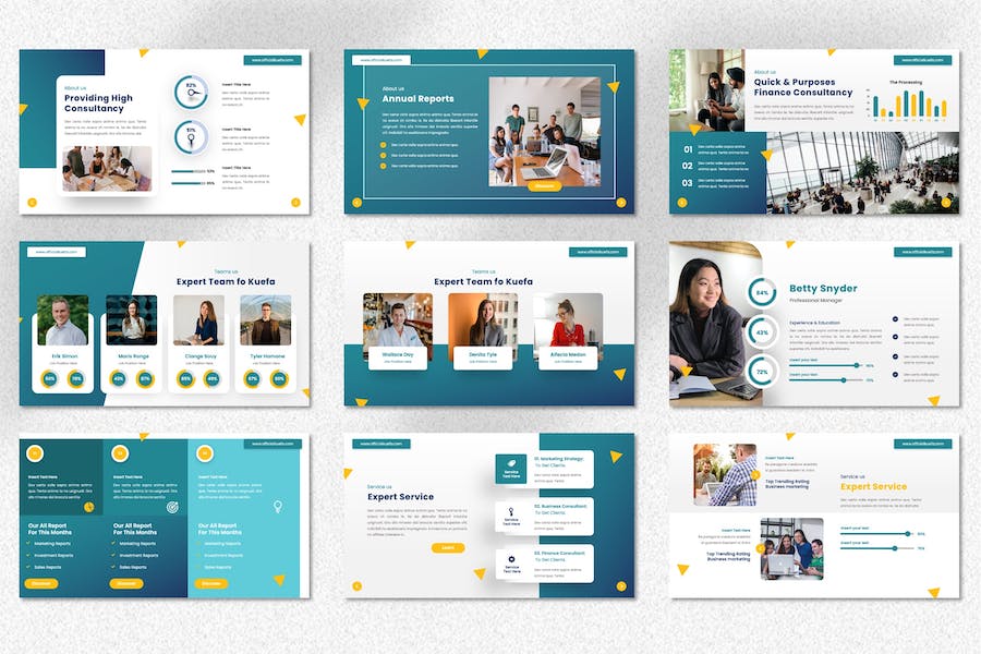 企业年报PowerPoint模板 - 顶尖PPT