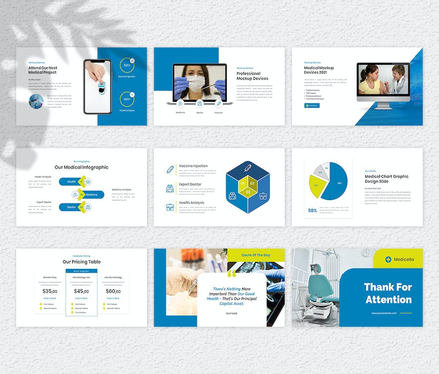医疗健康医院诊所专业PPT模板 - 顶尖PPT