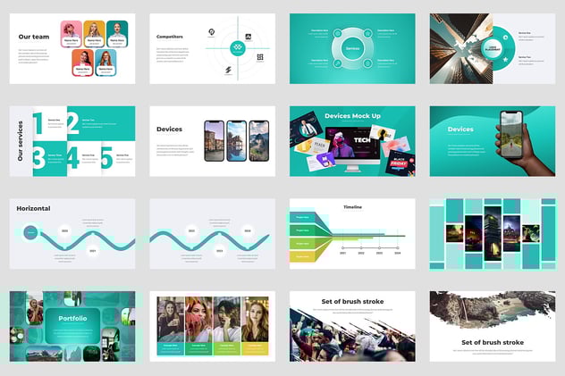 现代商务设计风格解决方案PPT动画模板 - 顶尖PPT