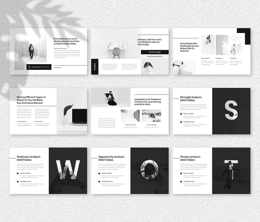 创意极简时尚艺术风格PPT模板 - 顶尖PPT