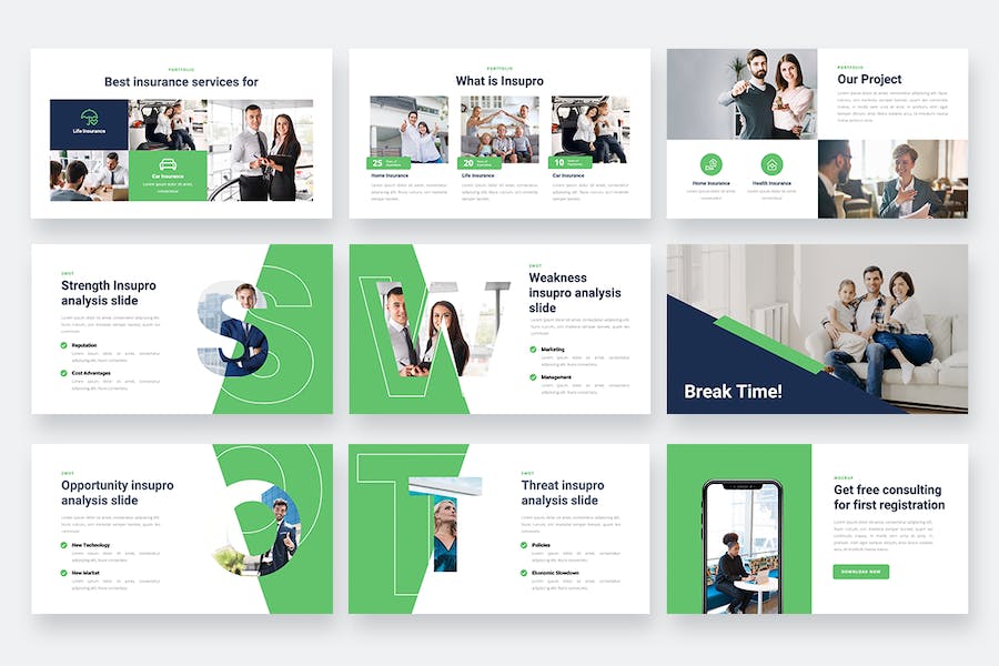 保险理财投资行业PPT模板 - 顶尖PPT