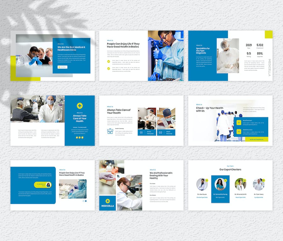 医疗健康医院诊所专业PPT模板 - 顶尖PPT