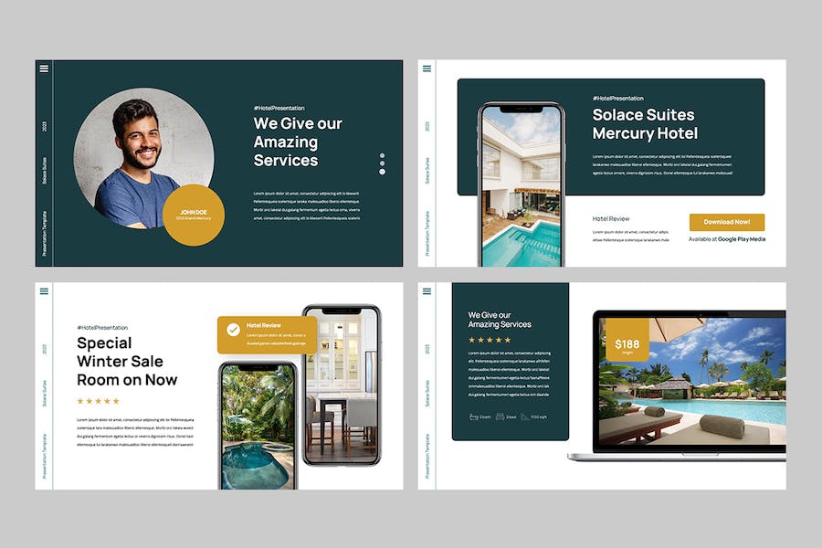 酒店旅游服务推介讲述Keynote模板 - 顶尖PPT