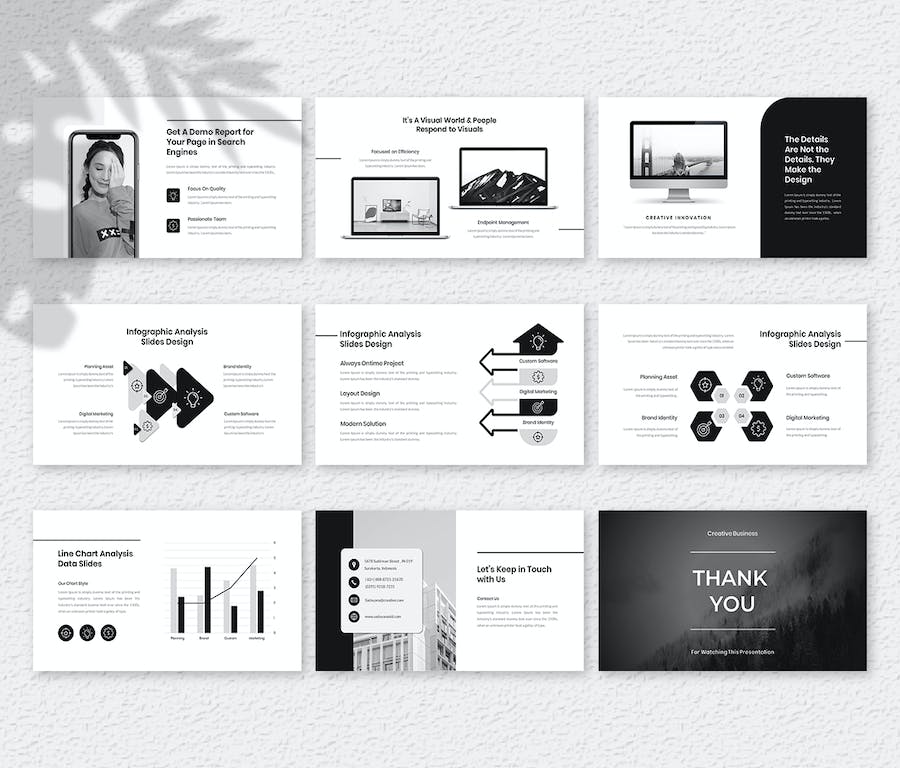 创意极简时尚艺术风格PPT模板 - 顶尖PPT