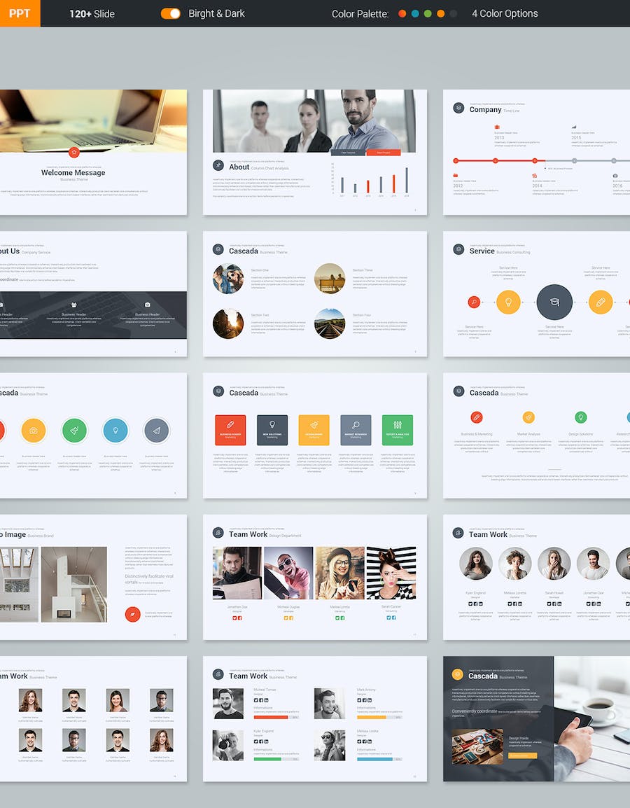 商业创意团队介绍年终工作计划总结PPT模板 - 顶尖PPT