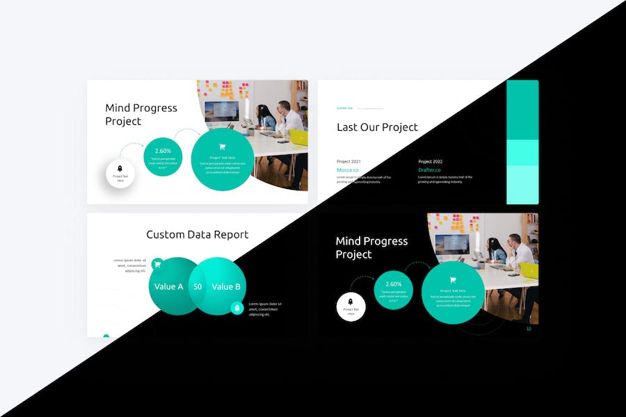创意项目汇报企业合作商业计划keynote模板 - 顶尖PPT