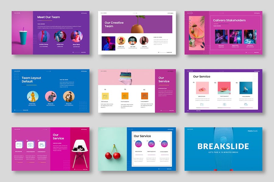 创意时尚营销策划摄影图片展示商务主题keynote模板 - 顶尖PPT