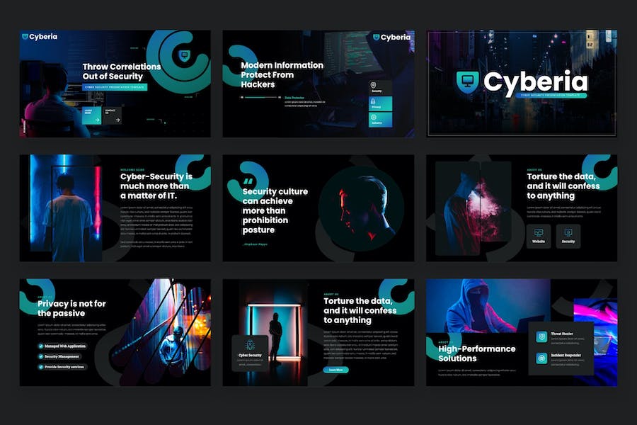 网络安全领域展示PPT模板 - 顶尖PPT