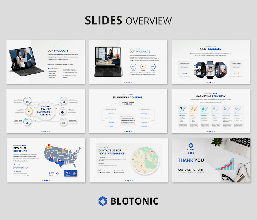 商务年度报告工作总结PPT模板 - 顶尖PPT