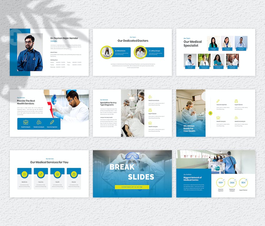 医疗健康医院诊所专业PPT模板 - 顶尖PPT