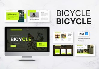 自行车运动主题keynote模板 - 顶尖PPT