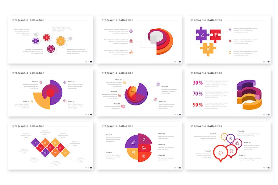 信息图表数据展示营销宣传PPT模板 - 顶尖PPT
