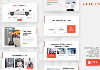 新能源电动汽车产品展示介绍PPT模板 - 顶尖PPT