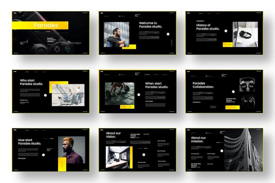 游行活动商务宣传推广Keynote模板 - 顶尖PPT