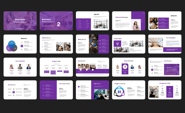 企业综合业务展示汇报PPT模板 - 顶尖PPT