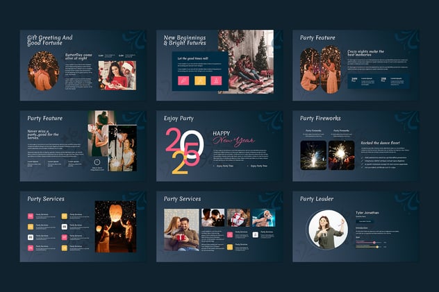 新年快乐庆祝活动方案展示PPT模板 - 顶尖PPT