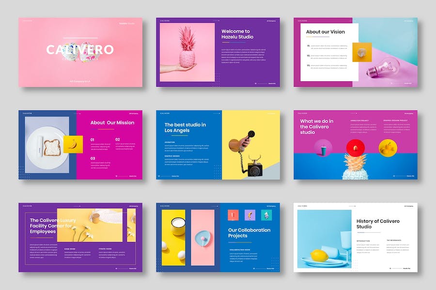 创意时尚营销策划摄影图片展示商务主题keynote模板 - 顶尖PPT