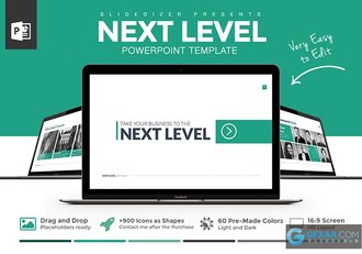 绿色商务通用PPT模板 - 顶尖PPT