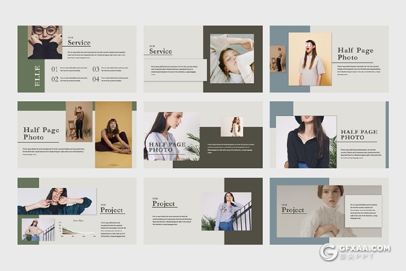 欧美时尚流行杂志风格keynote模板 - 顶尖PPT