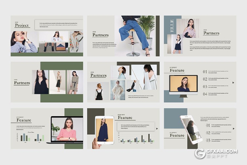 欧美时尚流行杂志风格keynote模板 - 顶尖PPT