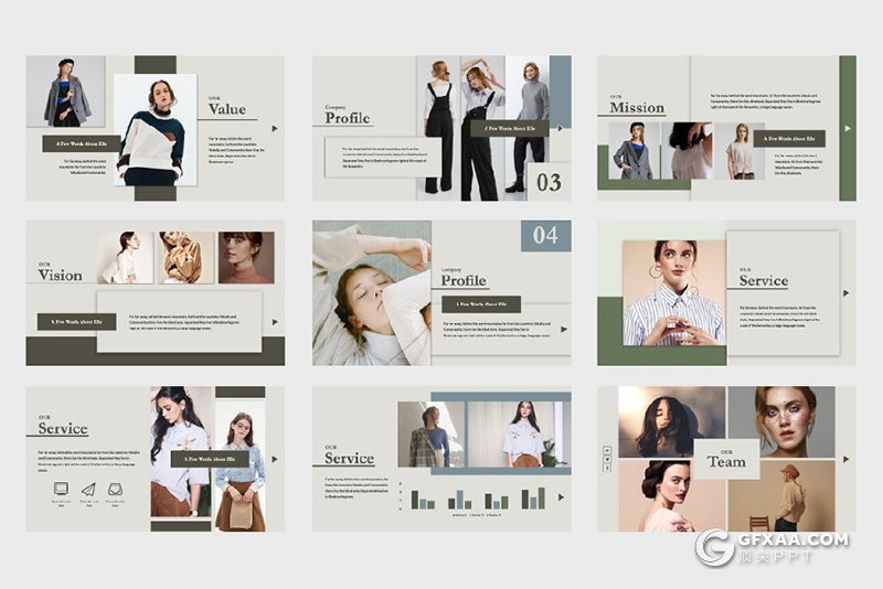 欧美时尚流行杂志风格keynote模板 - 顶尖PPT