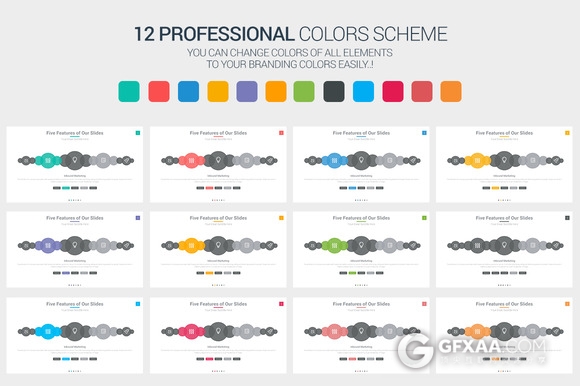 文艺配色简约优雅商务风格PPT模板 - 顶尖PPT