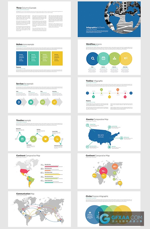 扁平化简约风格KILO风格PPT模板 - 顶尖PPT