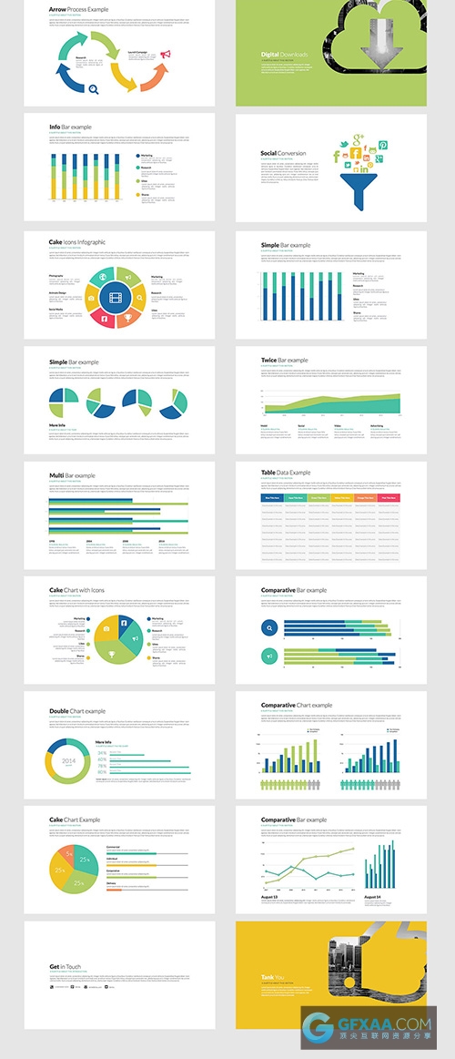 扁平化简约风格KILO风格PPT模板 - 顶尖PPT