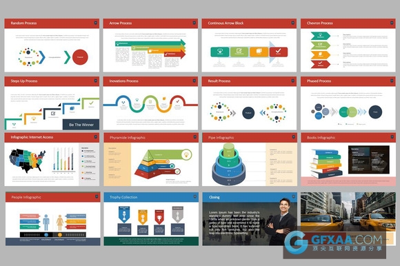 文艺配色简约优雅商务风格PPT模板 - 顶尖PPT
