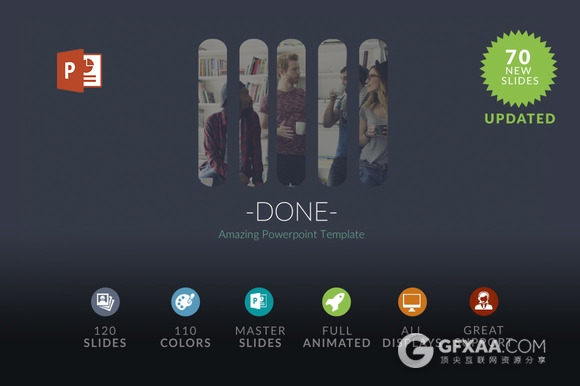 60页多种配色精美图标PPT商务模板 - 顶尖PPT