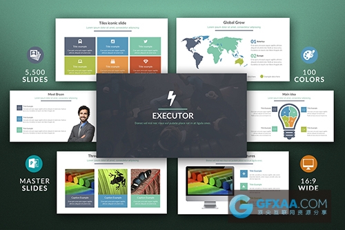 多图多图标汇总计划分析PPT模版 - 顶尖PPT