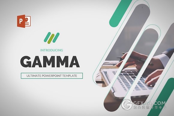 60页创意条形剪影图像商务通用PPT模板 - 顶尖PPT