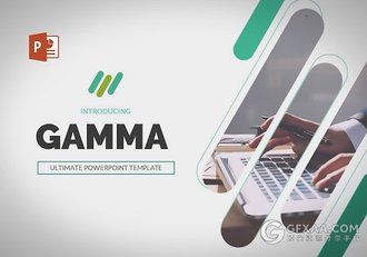 60页创意条形剪影图像商务通用PPT模板 - 顶尖PPT