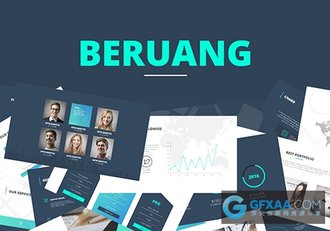 扁平化清新配色商务PPT模板 - 顶尖PPT