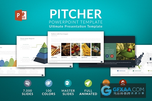 超过100种配色全动画PPT通用演示文稿 - 顶尖PPT