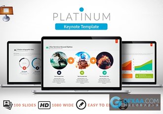 简约多色图形图标全动画Keynote模板 - 顶尖PPT