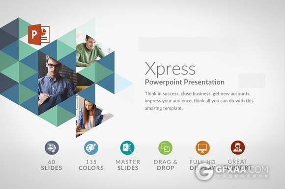 60页创意多边形动画多用途keynote模板 - 顶尖PPT