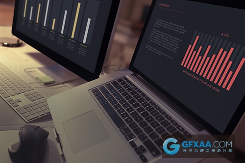 黑色大气高端数据分析PPT模板 - 顶尖PPT