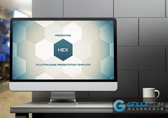 六边形方块动画PPT简约模板 - 顶尖PPT
