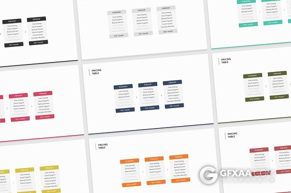 50页创意简约杂志风格PPT模板10种配色文件 - 顶尖PPT
