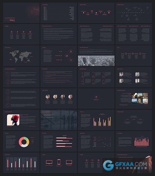 黑色大气高端数据分析PPT模板 - 顶尖PPT