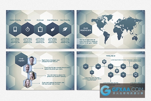 六边形方块动画PPT简约模板 - 顶尖PPT