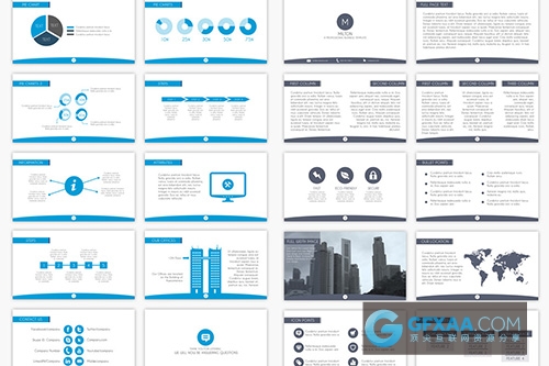 28页动画极简文艺风格PPT模板 - 顶尖PPT