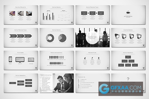 32页2种配色方案多用途极简风格PPT模板 - 顶尖PPT