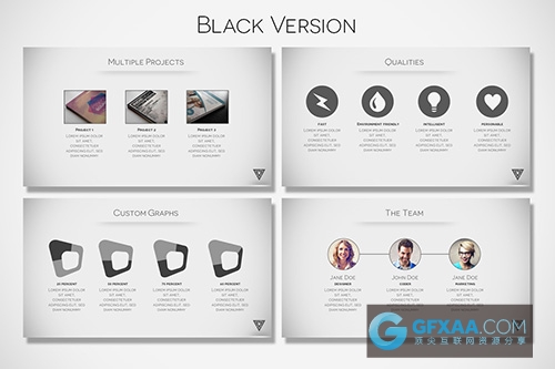 32页2种配色方案多用途极简风格PPT模板 - 顶尖PPT