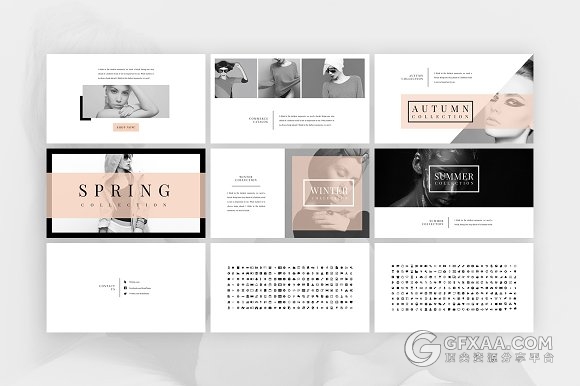 60多页简约时尚杂志风格PPT模板 - 顶尖PPT