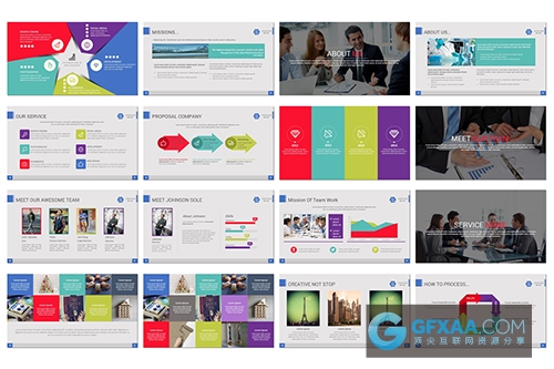 企业年度报告精美动画效果PPT模板 - 顶尖PPT