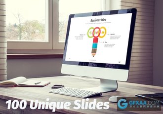 100多种配色图形图标PPT模板 - 顶尖PPT